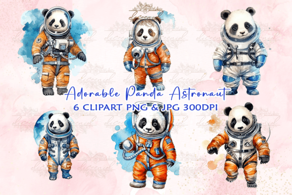 Download Adorable Panda Astronaut Clipart - Adorable panda Collection